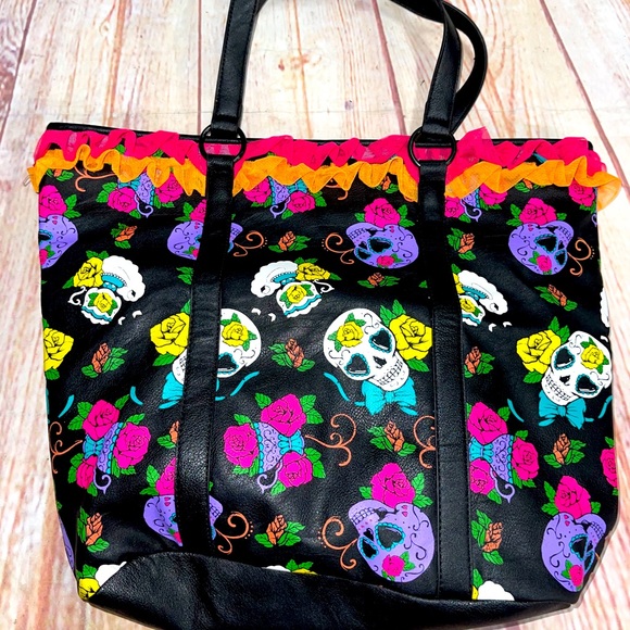 Handbags - Iron fist dia de los muertos shopper tote handbag